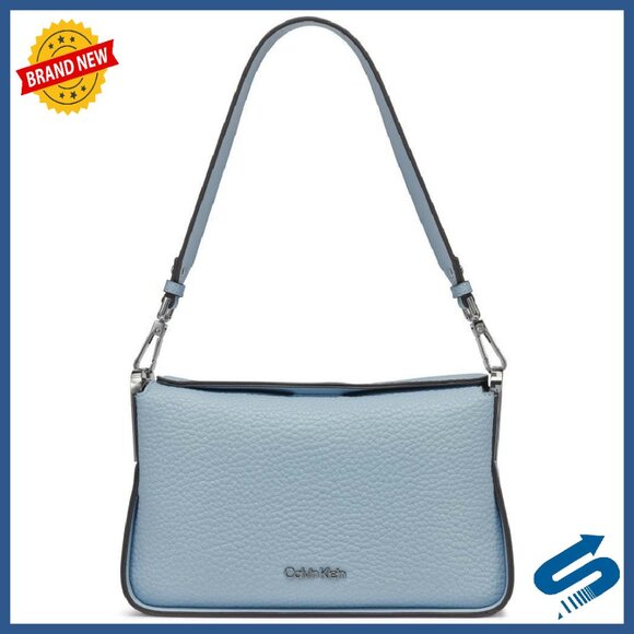 Vegan Leather Shoulder Bag with Magnetic Closure & Interior Pockets